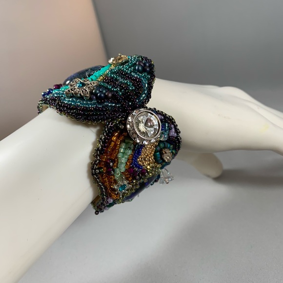 “Sedona” Cuff Bracelet Artisan Crafted Beaded - Picture 7 of 12